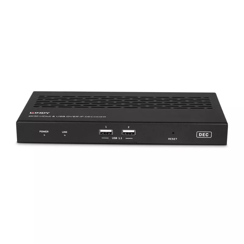AV-ontvanger Lindy 4K30 HDMI en USB over IP systeem – decoder