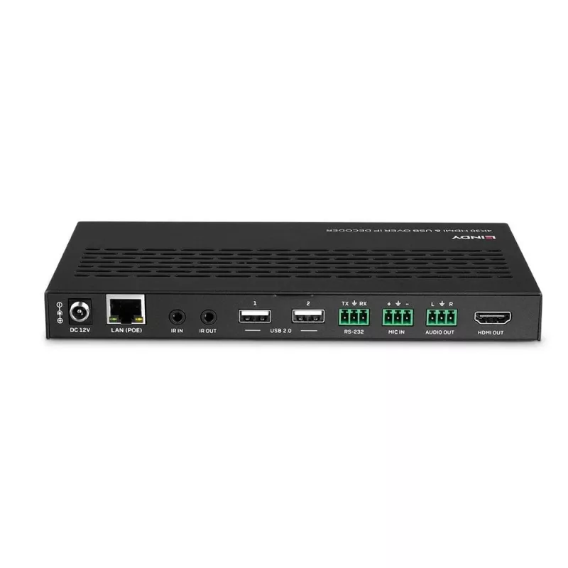 AV-ontvanger Lindy 4K30 HDMI en USB over IP systeem – decoder