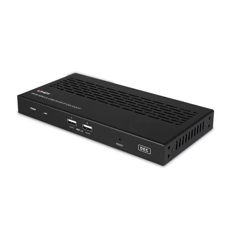AV-ontvanger Lindy 4K30 HDMI en USB over IP systeem – decoder
