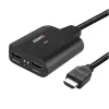 Lindy 2-poorts HDMI 4K60 splitter kabel zwart 3840x2160