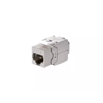 Equip Cat 8.1 afgeschermde Keystone Jack werktuigvrij 8 stuks roestvrijstaal RJ-45