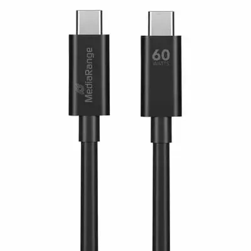 USB-kabel MediaRange MRCS213 1,2 m USB 3.2 Gen 1 USB-C zwart