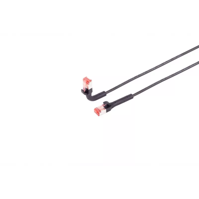 Netwerkkabel Lanview LV-6AFTP-FLEX-ANG-005B RJ45 Cat6A 5m zwart