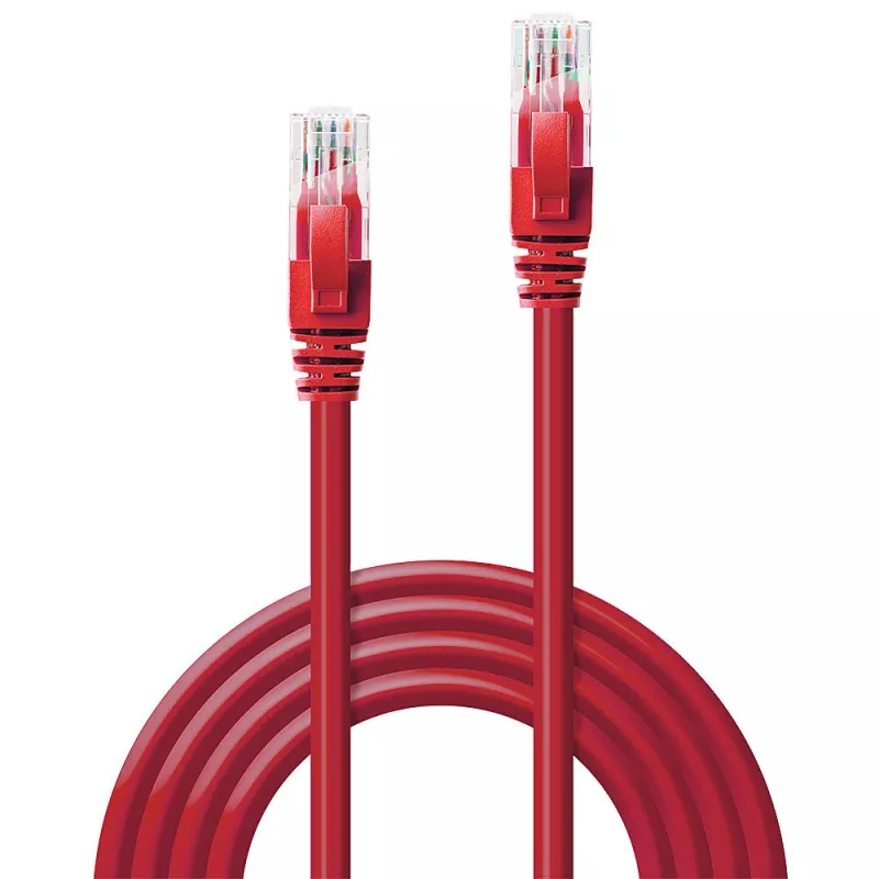 Lindy 0,5 m Cat.6 U/UTP netwerkkabel, rood