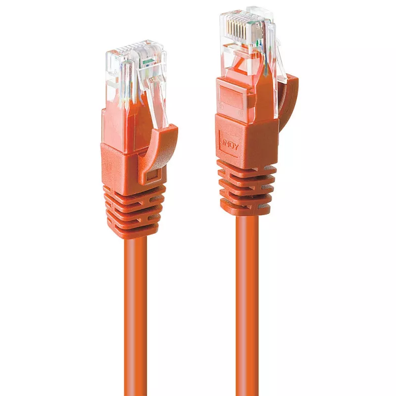 Netwerkkabel Lindy 3m Cat.6 RJ-45 U/UTP oranje