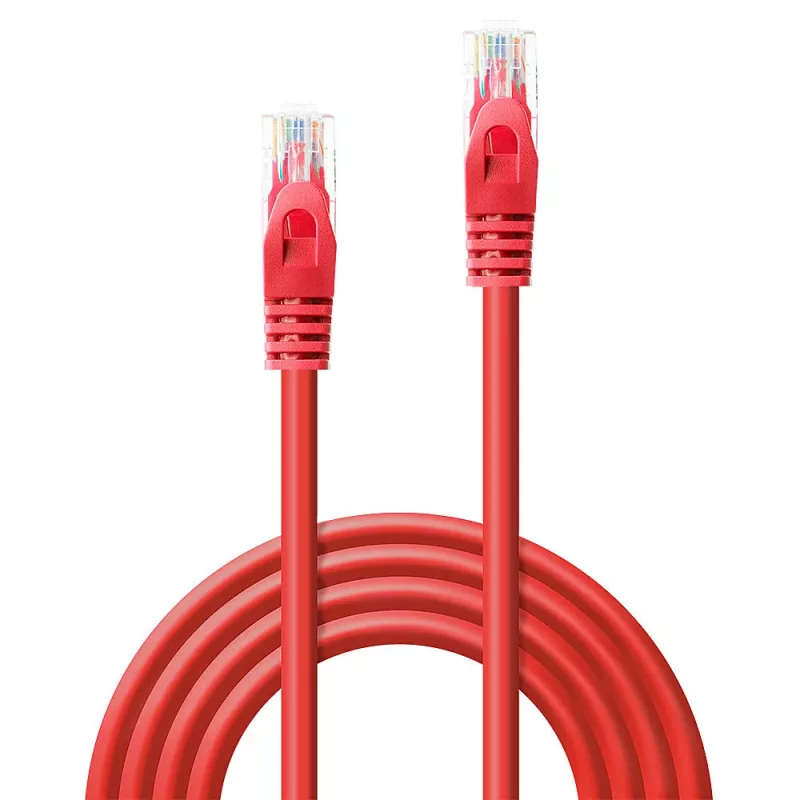 Lindy 48182 netwerkkabel rood 1 m Cat6 U/UTP (UTP)