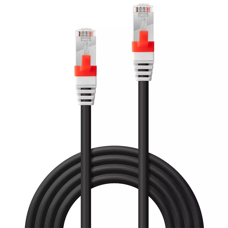 Netwerkkabel Lindy Cat.6 (A) SSTP / S/FTP PIMF Premium RJ-45 2 m zwart