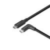 Lindy 0,5 m USB 3.2 kabel, USB-C recht naar USB-C haaks, 10 Gbit/s