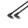Lindy 1m USB 3.2 haakse USB-C naar haakse USB-C kabel, 10Gbps
