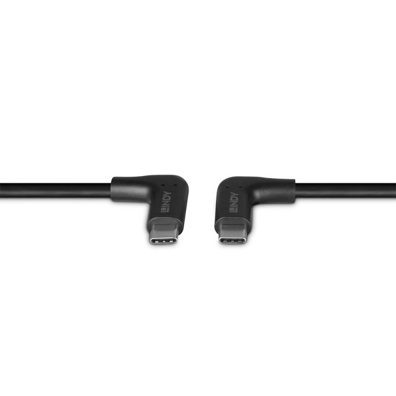 Lindy 1,5 m USB 3.2 USB-C kabel met haakse stekkers, 10 Gbit/s
