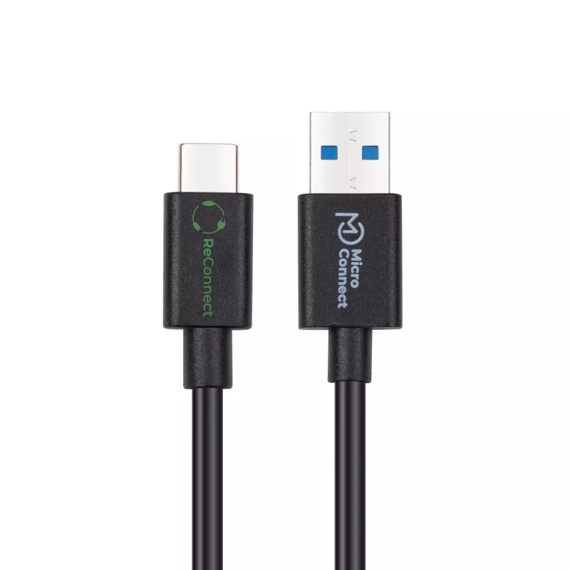 Microconnect ECO-USB3.2CA1 USB-kabel USB 3.2 Gen 2 (3.1 Gen 2) 1 m USB A USB C Zwart