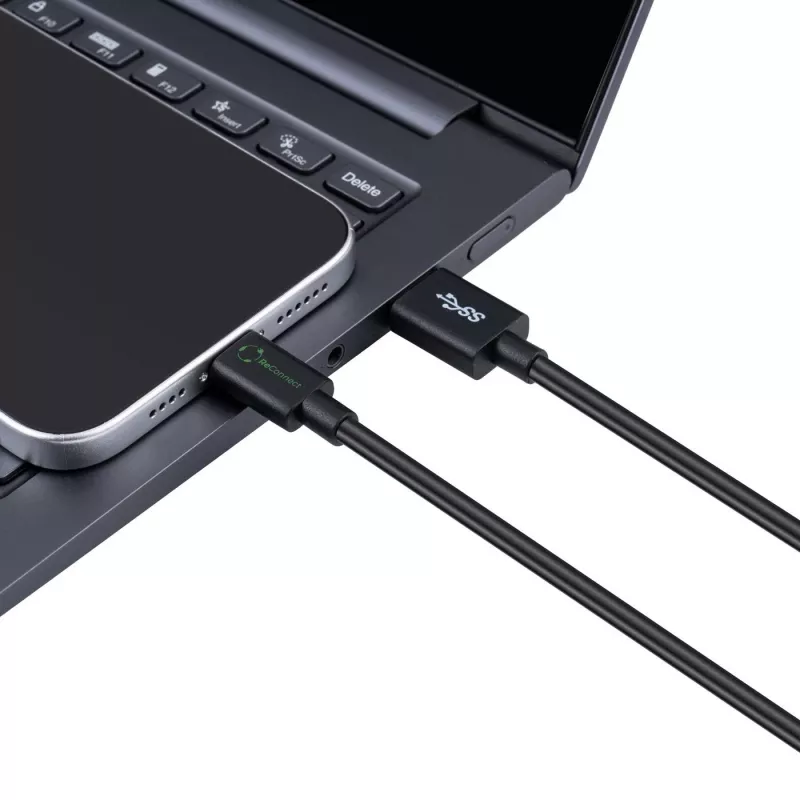 Microconnect ECO-USB3.2CA1 USB-kabel USB 3.2 Gen 2 (3.1 Gen 2) 1 m USB A USB C Zwart