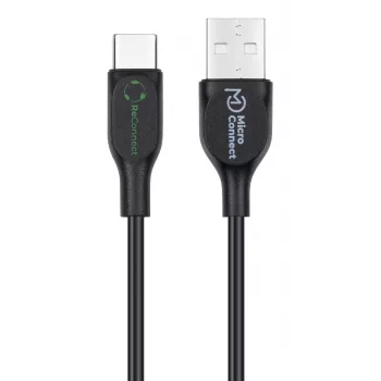 Microconnect ECO-USB3.1CCHAR1B USB-kabel USB 2.0 1 m USB A USB C Zwart