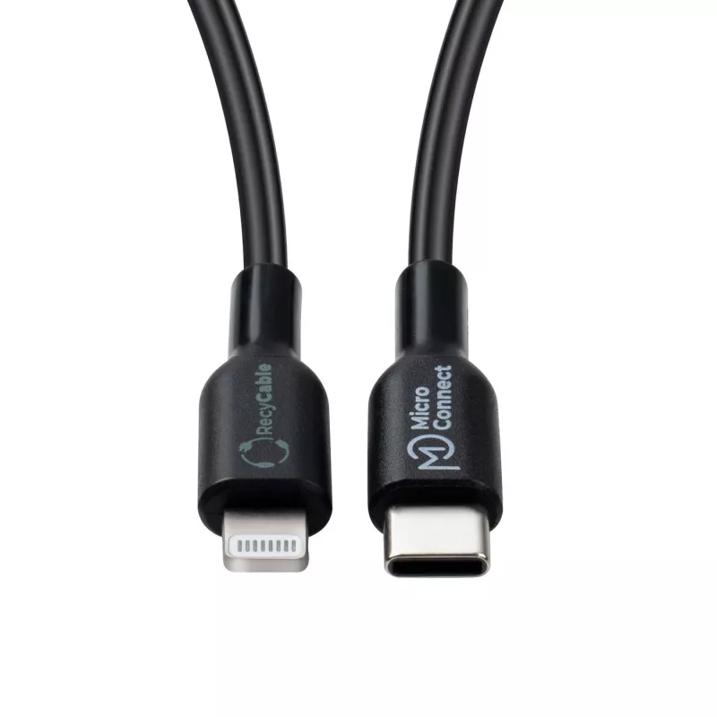Microconnect ECO-USB3.1CL1 Lightning-kabel 1m Zwart USB-C-stekker