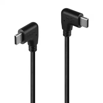 Lindy 1m USB 2.0 haakse USB-C naar haakse USB-C kabel