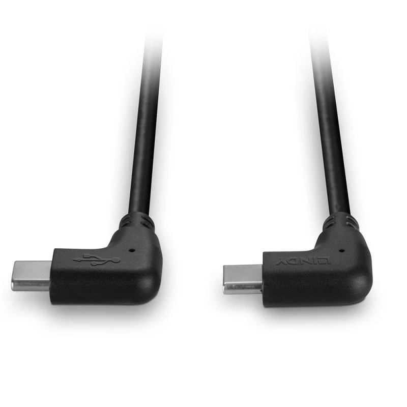 Lindy 1m USB 2.0 haakse USB-C naar haakse USB-C kabel