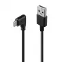 Lindy 1m USB 2.0 Type-A naar haakse USB-C kabel