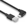 USB-kabel Lindy 32000 — USB 2.0, USB-A naar USB-C, 0,5 m, zwart