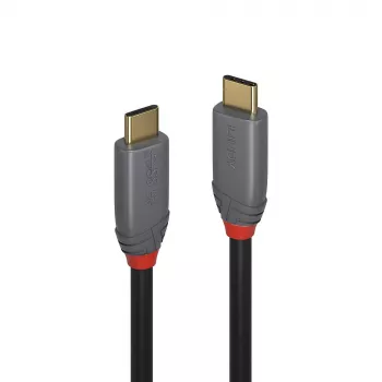 Lindy 0,5m USB 3.2 Type-C naar C-kabel, 20Gbit/s, 5A, PD, Anthra Line