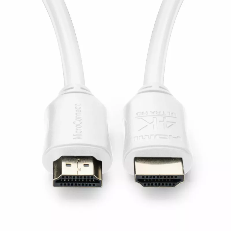 HDMI-kabel Microconnect MC-HDM19193V2.0WH 3m HDMI Type-A stekker naar stekker 18 Gbit/s