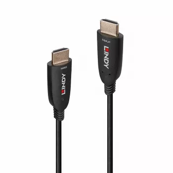 Lindy 100m Fibre Optic Hybrid HDMI 8K60-kabel 48 Gbit/s zwart