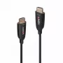 Lindy 38518 hybride glasvezel-HDMI 8K60-kabel, 100 m, 4K 120 Hz, zwart