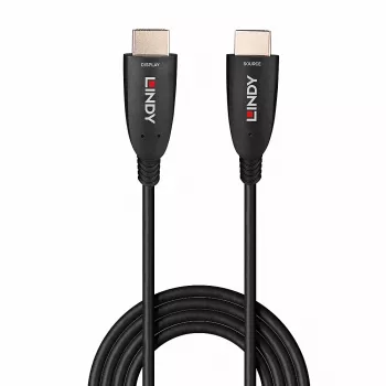 Lindy 100m Fibre Optic Hybrid HDMI 8K60-kabel 48 Gbit/s zwart