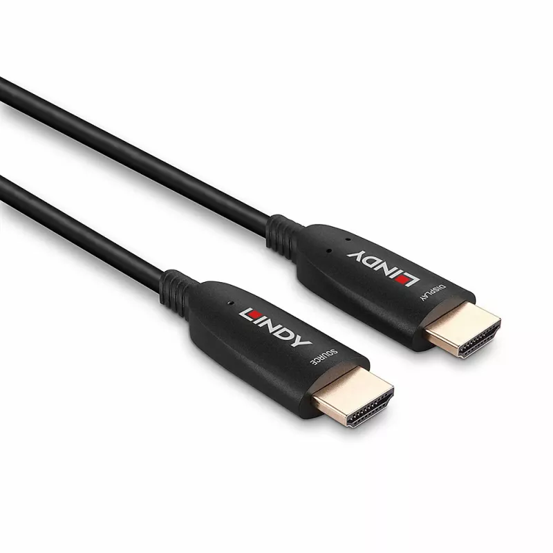 Lindy 38518 hybride glasvezel-HDMI 8K60-kabel, 100 m, 4K 120 Hz, zwart