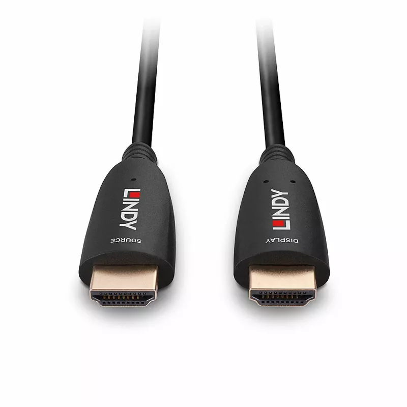 Lindy 38518 hybride glasvezel-HDMI 8K60-kabel, 100 m, 4K 120 Hz, zwart
