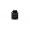 Keystone-inline-koppeling EQUIP Cat.6A ongeafschermd, RJ-45, plat model, zwart, 8 stuks