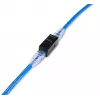 Keystone-inline-koppeling EQUIP Cat.6A ongeafschermd, RJ-45, plat model, zwart, 8 stuks
