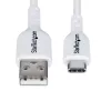 StarTech.com 1 m USB-A naar USB-C oplaadkabel, laden & synchroniseren, 3A, USB 2.0, TPE-mantel – witte USB-oplaadkabel