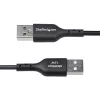 StarTech.com 3 ft (1 m) USB-A naar USB-C oplaadkabel, laden & synchroniseren, 3A, USB 2.0, TPE-mantel – zwarte USB-oplaadkabel