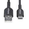 StarTech.com 3 ft (1 m) USB-A naar USB-C oplaadkabel, laden & synchroniseren, 3A, USB 2.0, TPE-mantel – zwarte USB-oplaadkabel
