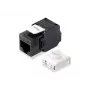 Equip Cat.6A ongeafgeschermde keystone jack gereedschapsvrij, RJ-45, LSA, zwart