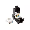 Equip Cat.6A ongeafgeschermde keystone jack gereedschapsvrij, RJ-45, LSA, zwart