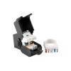 Equip Cat.6A ongeafgeschermde keystone jack gereedschapsvrij, RJ-45, LSA, zwart