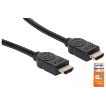 HDMI-kabel stekker naar stekker Manhattan HDMM2MP 1,8 m zwart