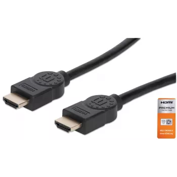 HDMI-kabel stekker naar stekker Manhattan HDMM2MP 1,8 m zwart