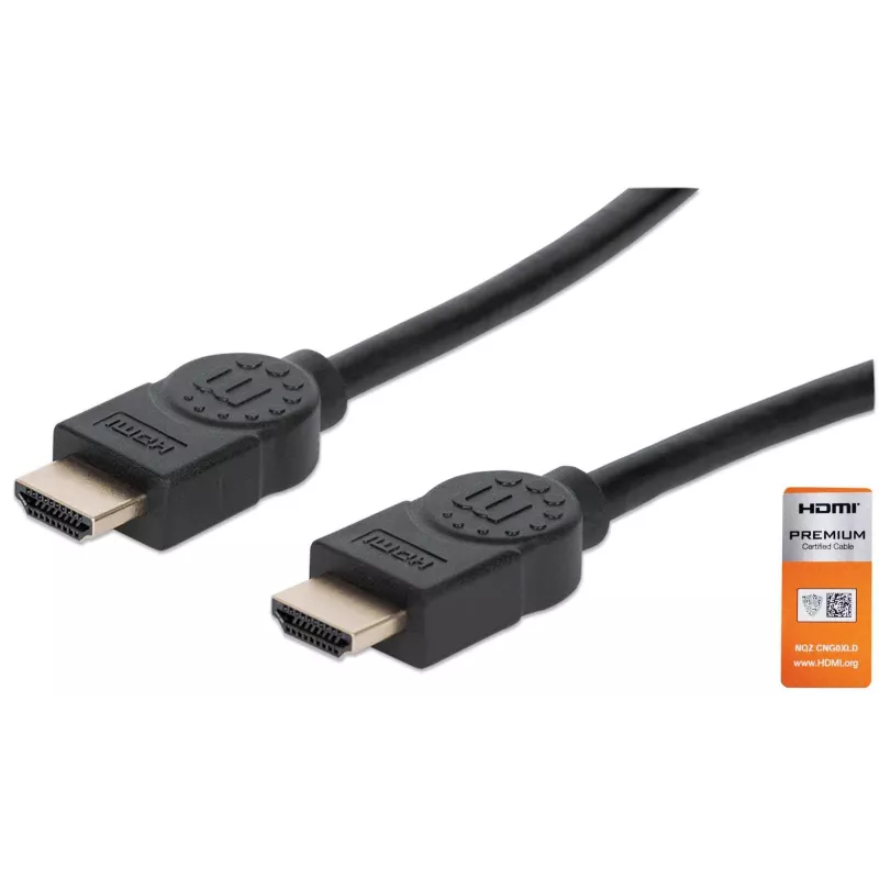 HDMI-kabel stekker naar stekker Manhattan HDMM2MP 1,8 m zwart