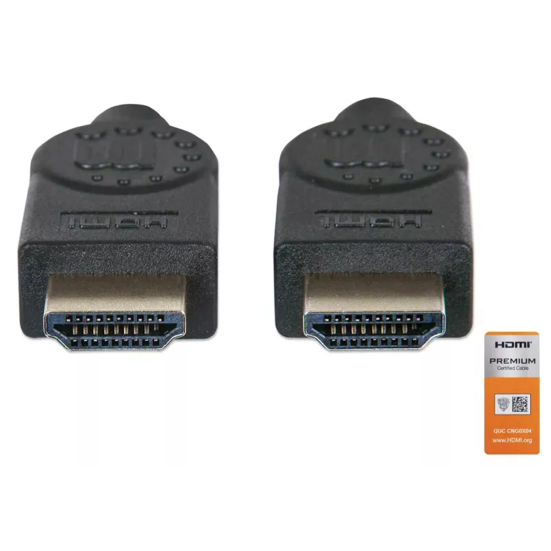 HDMI-kabel stekker naar stekker Manhattan HDMM2MP 1,8 m zwart