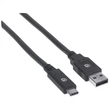 USB-C naar USB-A kabel Manhattan 354974 2m stekker naar stekker