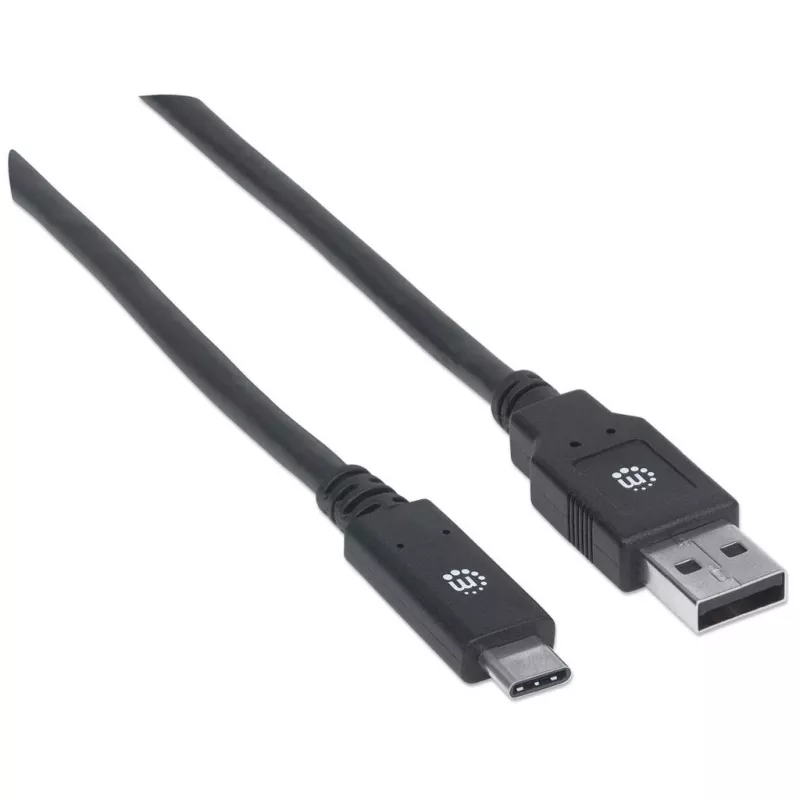 USB-C naar USB-A kabel Manhattan 354974 2m stekker naar stekker