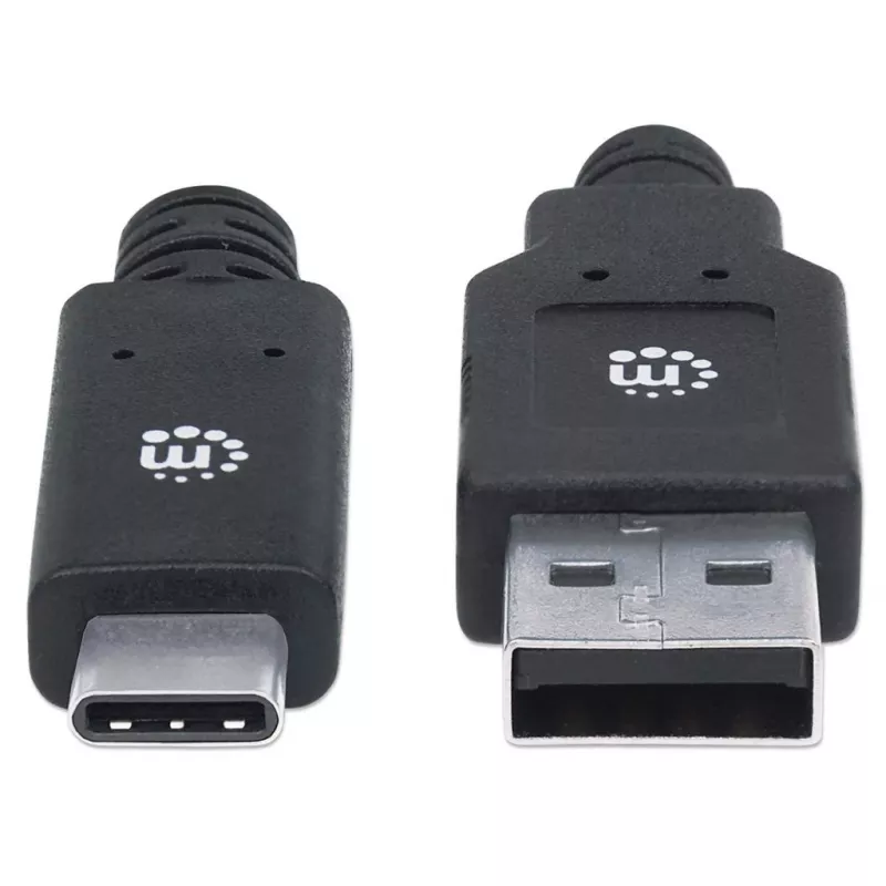 USB-C naar USB-A kabel Manhattan 354974 2m stekker naar stekker