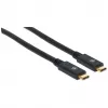 USB-C-kabel Manhattan USB315CC2M 2 m stekker naar stekker zwart