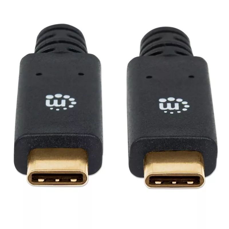 USB-C-kabel Manhattan USB315CC2M 2 m stekker naar stekker zwart