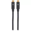 USB-C-kabel Manhattan USB315CC2M 2 m stekker naar stekker zwart