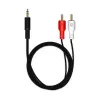 Audiokabel MediaRange MRCS164 1m 2xRCA 3,5mm zwart