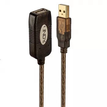 Lindy 20m USB 2.0 actieve verlenging, 20 m, 0,48 Gbit/s