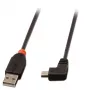 Lindy 2 m USB 2.0-kabel – Type-A naar Mini-B, 90° haaks